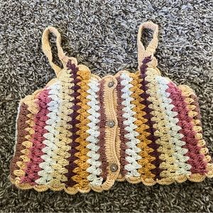 Zara crochet crop top 7yo girl.